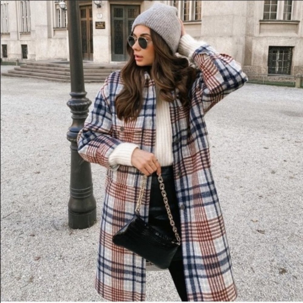 Versatile Zara Plaid Shacket NWT - Picture 3 of 15